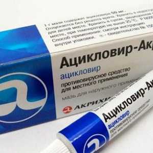 Različne oblike aciklovirja drog (tablete in mazilo) navodila